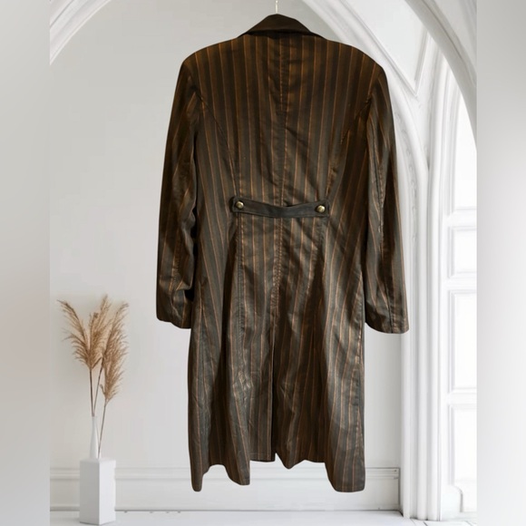 NWT‎ SPIRIT Halloween Steampunk Trench coat Wool Cotton Blend Cosplay Costume L - Picture 6 of 13